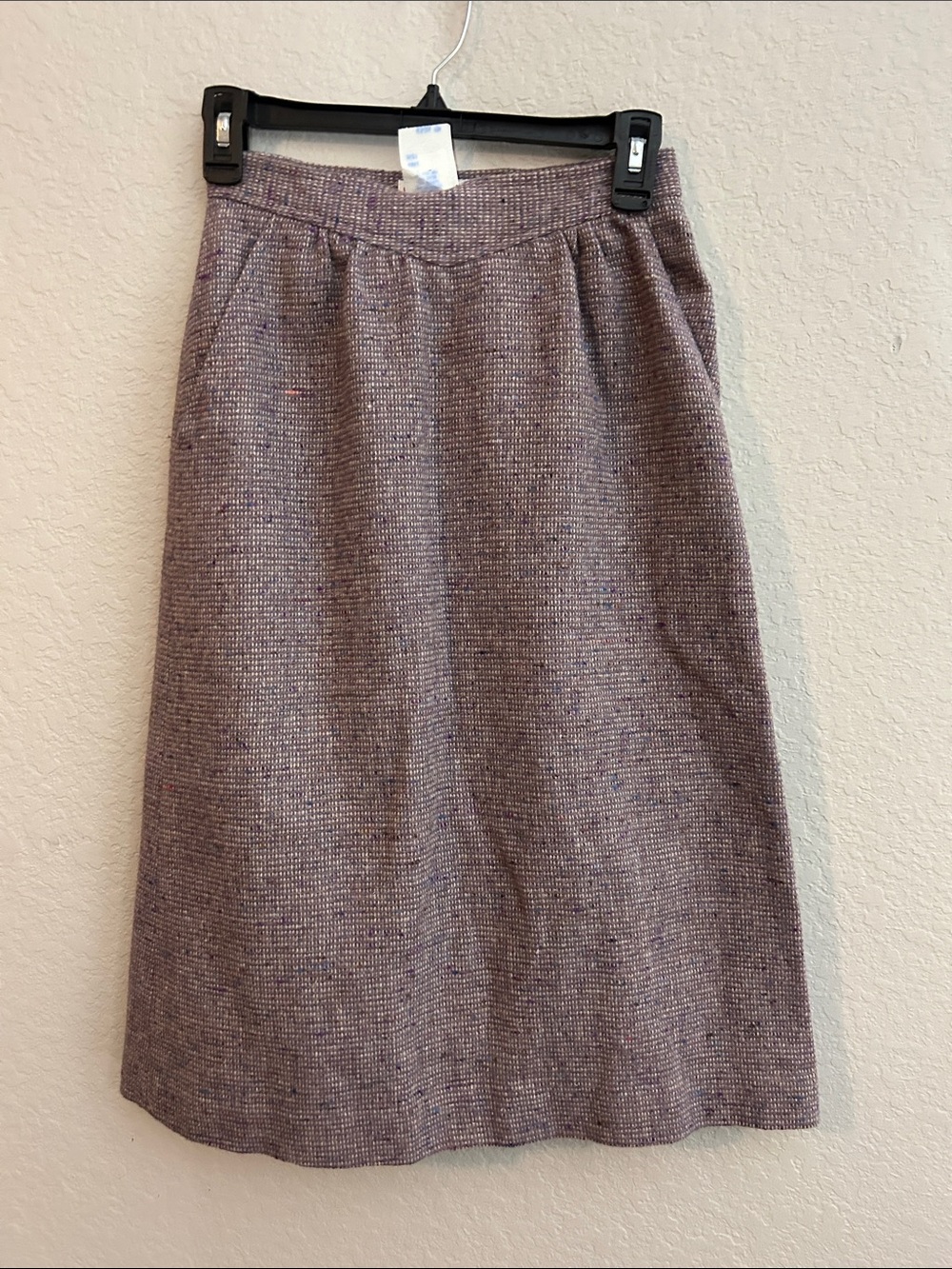 Textured Midi Skirt in Heathered Mauve